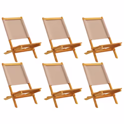 VidaXL 3214644, Terrace, Siège rembourré, Bois d'acacia, Polyester, Taupe, 110 kg, 410 mm