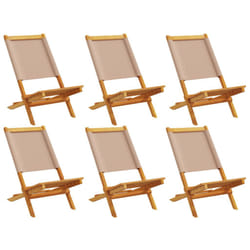 VidaXL 3214644 chaise d'extérieur Terrace Siège rembourré Bois d'acacia, Polyester Taupe