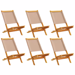 VidaXL 3214645, Terrace, Siège rembourré, Bois d'acacia, Polyester, Taupe, 110 kg, 410 mm