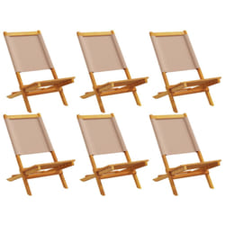 VidaXL 3214645 chaise d'extérieur Terrace Siège rembourré Bois d'acacia, Polyester Taupe