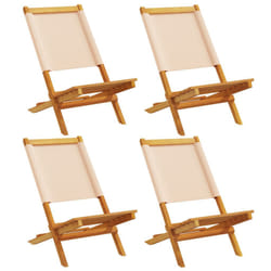 VidaXL 3214646 chaise d'extérieur Terrace Siège rembourré Bois d'acacia, Polyester Beige