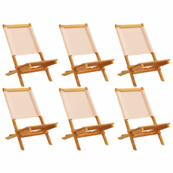 VidaXL 3214647, Terrace, Siège rembourré, Bois d'acacia, Polyester, Beige, 110 kg, 410 mm