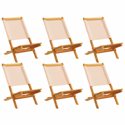 VidaXL 3214648, Terrace, Siège rembourré, Bois d'acacia, Polyester, Beige, 110 kg, 410 mm