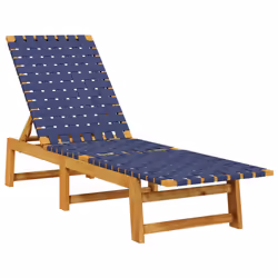VidaXL 3214215 chaise d'extérieur Linge Bois d'acacia Bleu, Marron