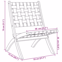 VidaXL 3214220 chaise d'extérieur Terrace Bois d'acacia Marron, Rouge - Vue supplémentaire 7
