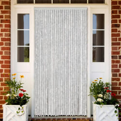 vidaXL Rideau anti-mouches gris 118x220 cm chenille
