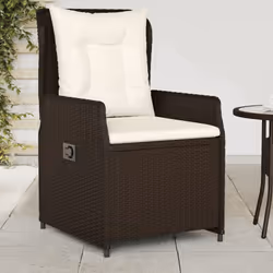 VidaXL 368662 chaise d'extérieur Terrace Siège rembourré Polyuréthane, Acier Crème, Blanc