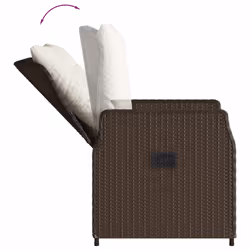 VidaXL 368662 chaise d'extérieur Terrace Siège rembourré Polyuréthane, Acier Crème, Blanc - Vue supplémentaire 8