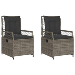 VidaXL 368663 chaise d'extérieur Terrace Siège rembourré Polyuréthane, Acier Gris