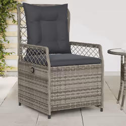 VidaXL 368663 chaise d'extérieur Terrace Siège rembourré Polyuréthane, Acier Gris