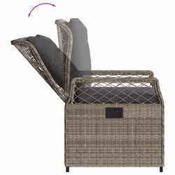 VidaXL 368663 chaise d'extérieur Terrace Siège rembourré Polyuréthane, Acier Gris - Vue supplémentaire 8