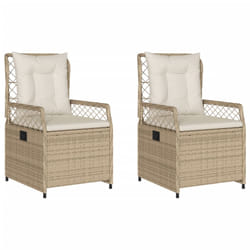 VidaXL 368665 chaise d'extérieur Terrace Siège rembourré Polyuréthane, Acier Crème, Blanc