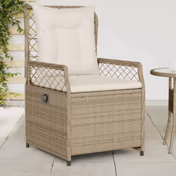 VidaXL 368665 chaise d'extérieur Terrace Siège rembourré Polyuréthane, Acier Crème, Blanc