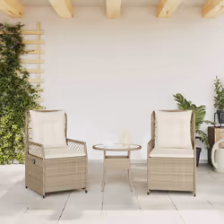 VidaXL 368665 chaise d'extérieur Terrace Siège rembourré Polyuréthane, Acier Crème, Blanc