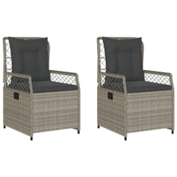 VidaXL 368666 chaise d'extérieur Terrace Siège rembourré Polyuréthane, Acier Gris