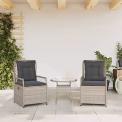 VidaXL 368666 chaise d'extérieur Terrace Siège rembourré Polyuréthane, Acier Gris