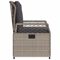 VidaXL 368666 chaise d'extérieur Terrace Siège rembourré Polyuréthane, Acier Gris - Vue supplémentaire 6