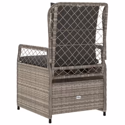 VidaXL 368666 chaise d'extérieur Terrace Siège rembourré Polyuréthane, Acier Gris - Vue supplémentaire 7