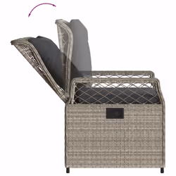 VidaXL 368666 chaise d'extérieur Terrace Siège rembourré Polyuréthane, Acier Gris - Vue supplémentaire 8