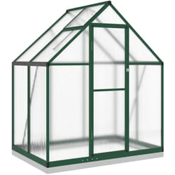Serre avec cadre de base vert 169x114x202 cm aluminium