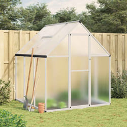 Vidaxl - Serre avec cadre de base argent 169x169x195 cm aluminium