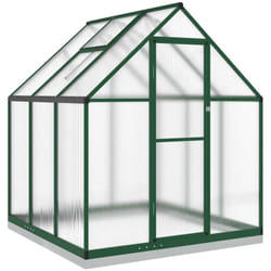 Serre avec cadre de base vert 169x169x202 cm aluminium