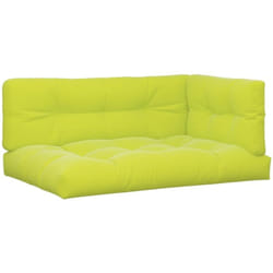 Coussins de palette lot de 3 vert vif tissu Vidaxl