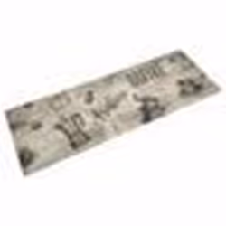 vidaXL Tapis de cuisine lavable imprimé café gris 60x180 cm velours