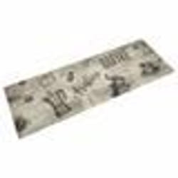 vidaXL Tapis de cuisine lavable imprimé café gris 60x180 cm velours