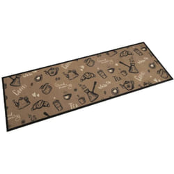 Vidaxl - Tapis de cuisine lavable imprimé Morning brun 60x180 cm velours