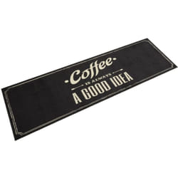 Vidaxl - Tapis de cuisine lavable texte Coffee 45x150 cm velours