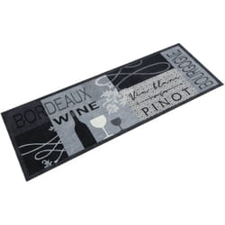 Vidaxl - Tapis de cuisine lavable imprimé Wine gris 45x150 cm