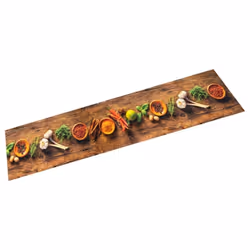 vidaXL Tapis de cuisine lavable impression d'épices 60x180 cm velours