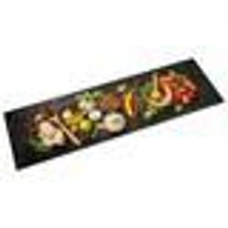 vidaXL Tapis de cuisine lavable impression d'épices 45x150 cm velours