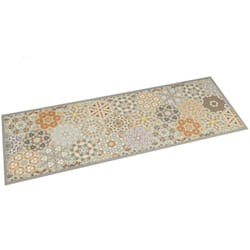 Tapis de cuisine lavable impression pastel hexagonale 45x150 cm