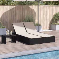 Détendez-vous et profitez du plein air dans cette confortable chaise longue double ! Matériau durable : la résine tressée, ég ...