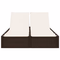 VidaXL 368629 chaise d'extérieur Linge Siège rembourré Polyuréthane, Acier Crème, Blanc