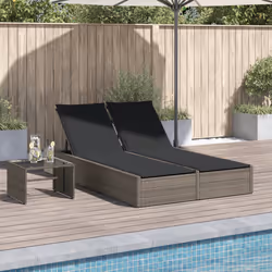 VidaXL 368630 chaise d'extérieur Linge Siège rembourré Polyuréthane, Acier Gris