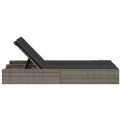 VidaXL 368630 chaise d'extérieur Linge Siège rembourré Polyuréthane, Acier Gris - Vue supplémentaire 4