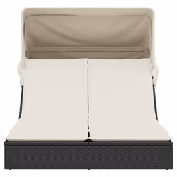 VidaXL 368637 chaise d'extérieur Linge Siège rembourré Polyuréthane, Acier Crème, Blanc