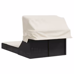 VidaXL 368637 chaise d'extérieur Linge Siège rembourré Polyuréthane, Acier Crème, Blanc - Vue supplémentaire 5
