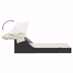 VidaXL 368637 chaise d'extérieur Linge Siège rembourré Polyuréthane, Acier Crème, Blanc - Vue supplémentaire 6