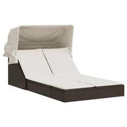VidaXL 368638 chaise d'extérieur Linge Siège rembourré Polyuréthane, Acier Crème, Blanc
