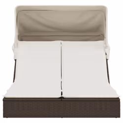 VidaXL 368638 chaise d'extérieur Linge Siège rembourré Polyuréthane, Acier Crème, Blanc - Vue supplémentaire 3