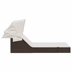 VidaXL 368638 chaise d'extérieur Linge Siège rembourré Polyuréthane, Acier Crème, Blanc - Vue supplémentaire 4