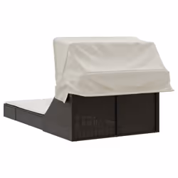 VidaXL 368638 chaise d'extérieur Linge Siège rembourré Polyuréthane, Acier Crème, Blanc - Vue supplémentaire 5
