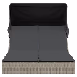 VidaXL 368639 chaise d'extérieur Linge Siège rembourré Polyuréthane, Acier Gris