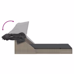 VidaXL 368639 chaise d'extérieur Linge Siège rembourré Polyuréthane, Acier Gris - Vue supplémentaire 6