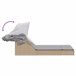 VidaXL 368640 chaise d'extérieur Linge Siège rembourré Polyuréthane, Acier Gris - Vue supplémentaire 6