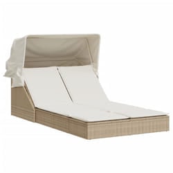 VidaXL 368641 chaise d'extérieur Linge Siège rembourré Polyuréthane, Acier Crème, Blanc